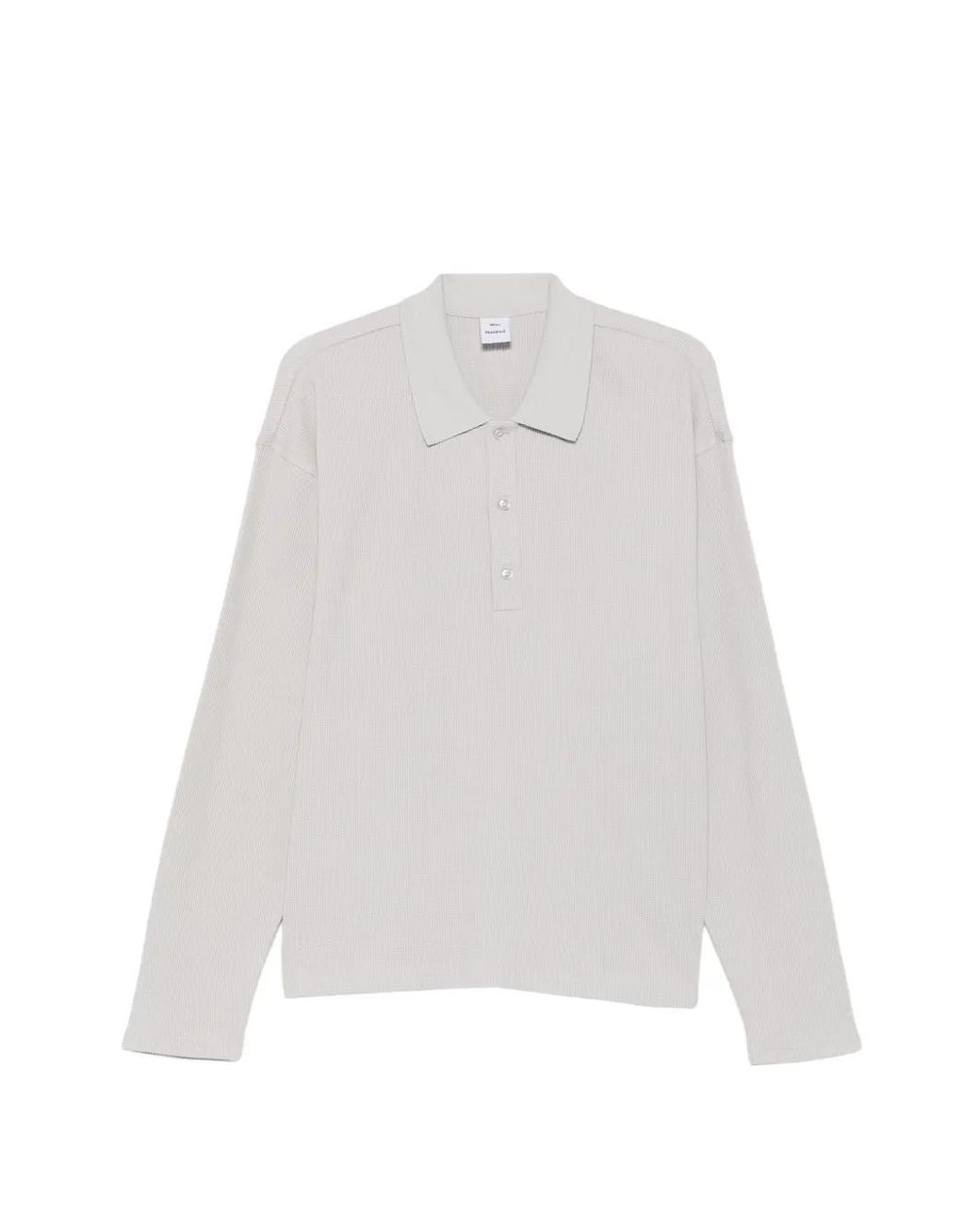 Won Hundred White Long-Sleeve Polo Shirt for men