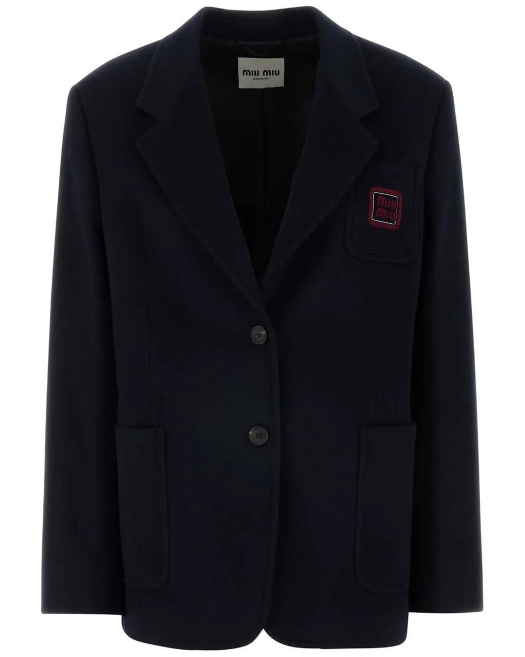 Miu Miu Black Wool-Blend Blazer