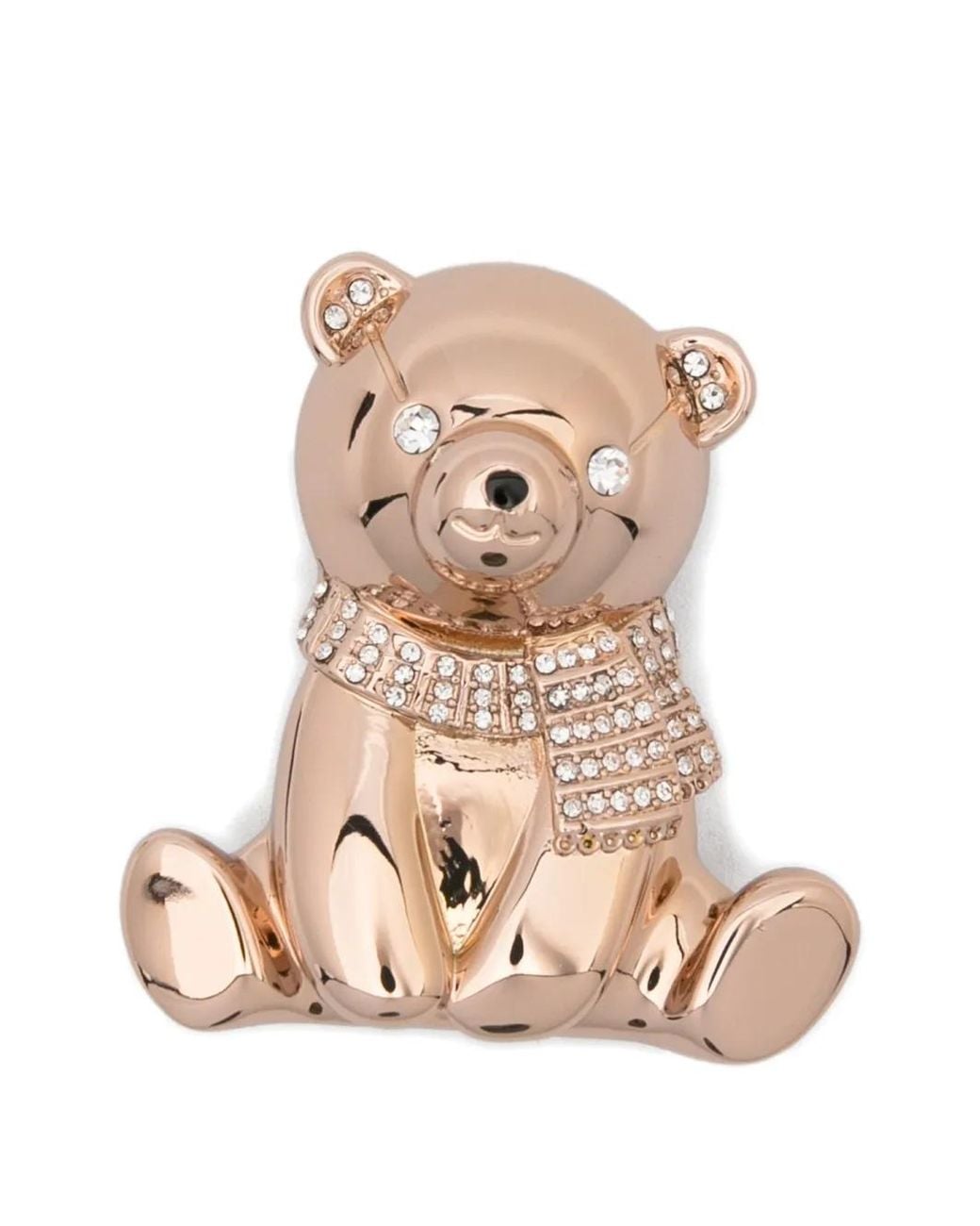 Max Mara Pink Teddy Brosche Mit Kristallen