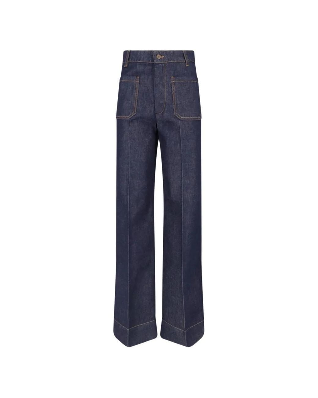 Victoria Beckham Blue Alina Flared Jeans