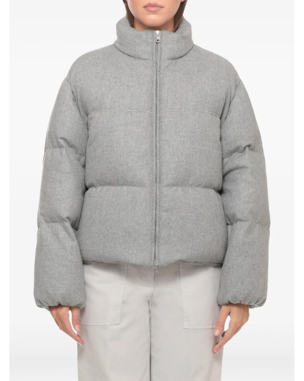 Panicale Gray Quilted Padded Jacket