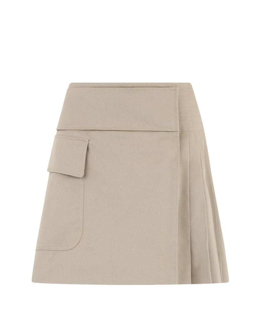 Alberta Ferretti Natural Minijupe À Coupe Trapèze