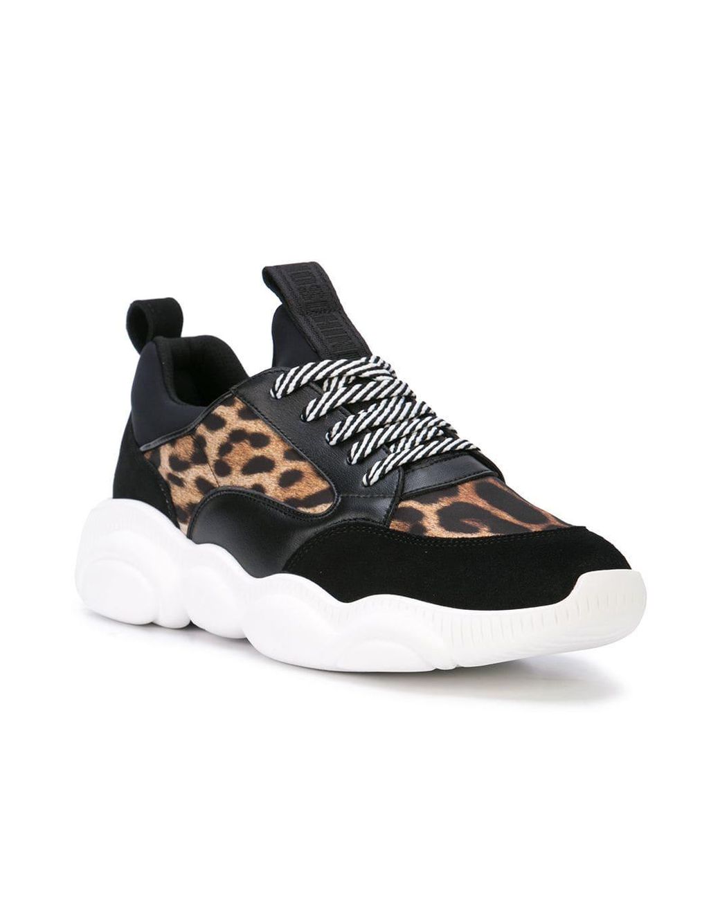 leopard black trainers
