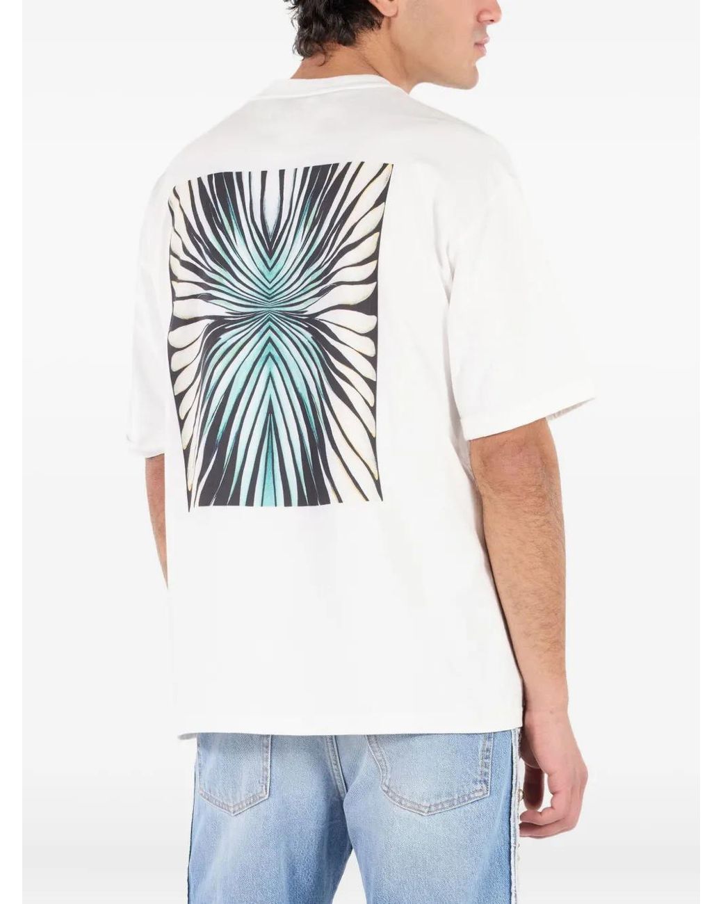 Roberto Cavalli White Logo-Motif T-Shirt for men