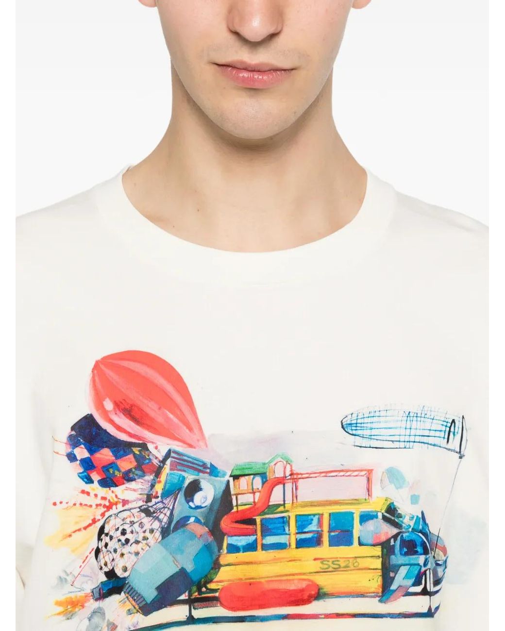 Kidsuper White Graphic T-Shirt for men
