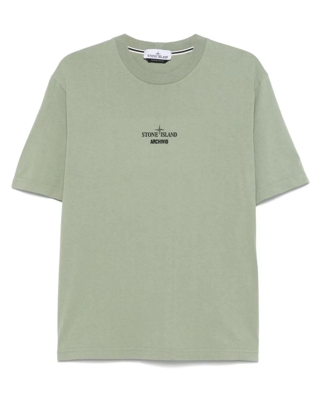 Stone Island Green Organic-Cotton Jersey T-Shirt for men