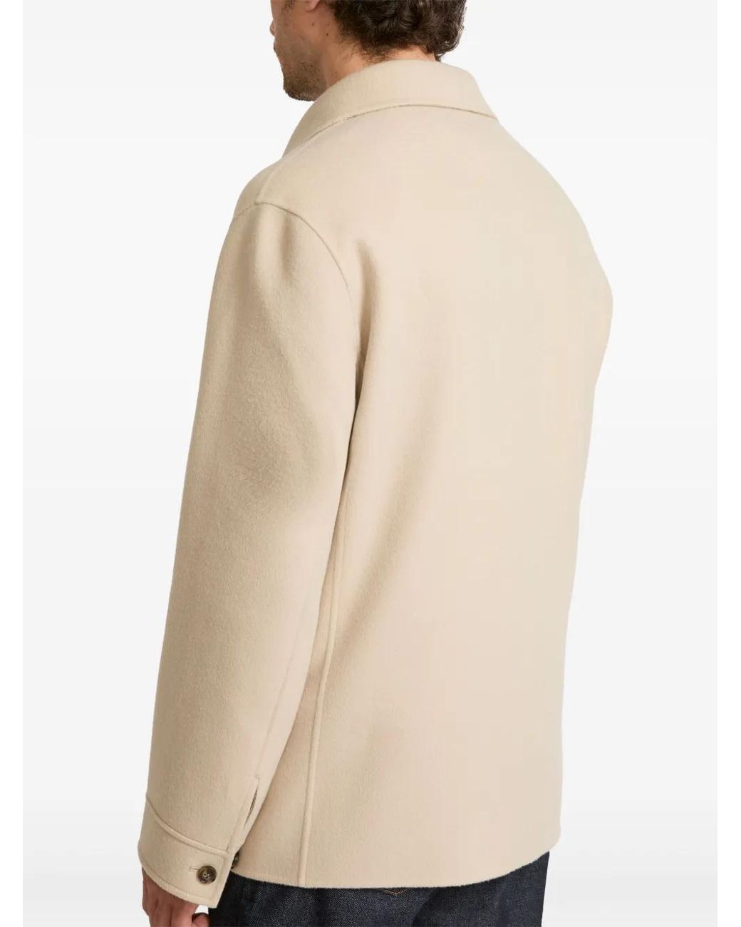 Yves Salomon Natural Wool-Cashmere Shirt Jacket for men