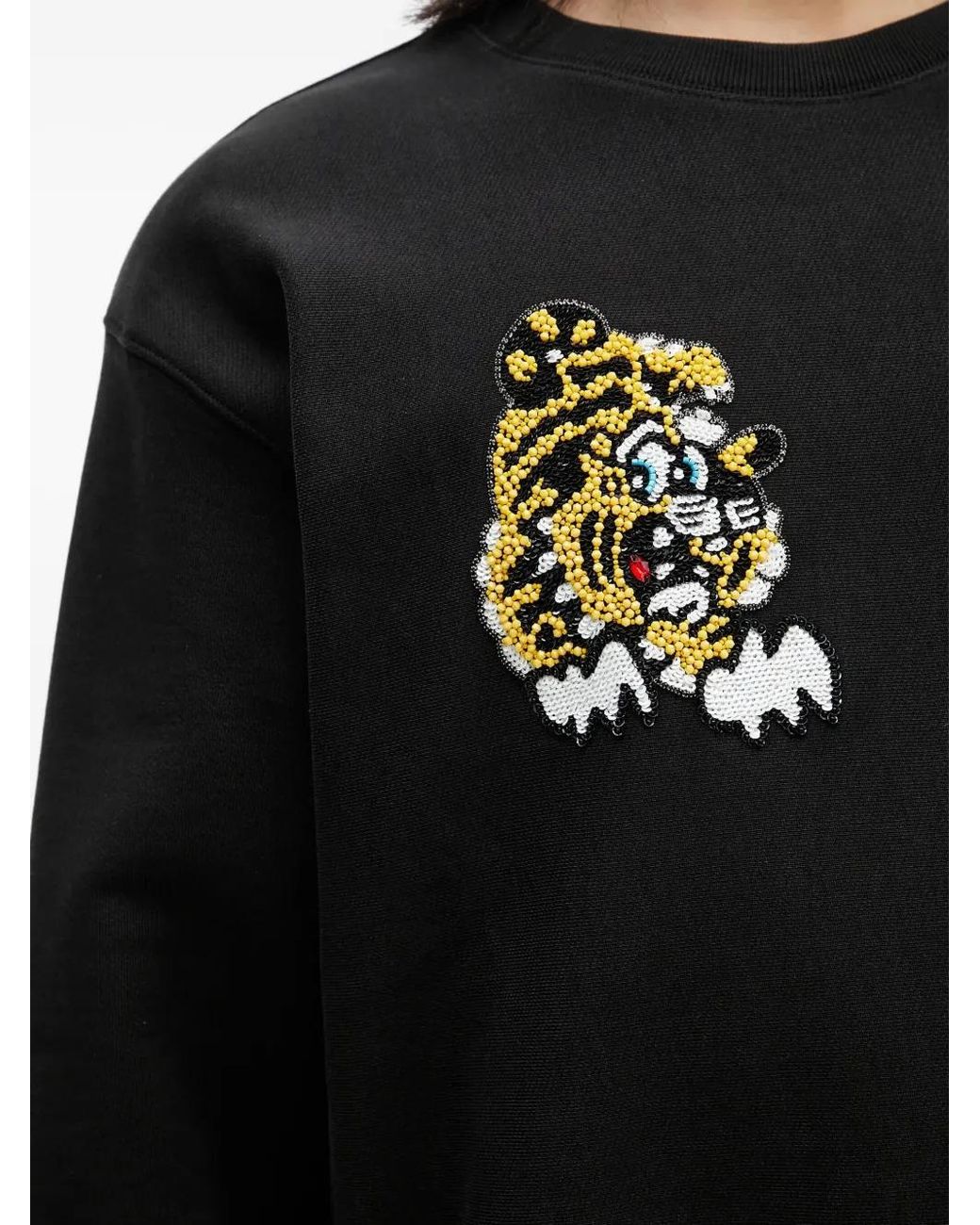 KENZO Black X Verdy Tiger-Embroidered Sweatshirt for men