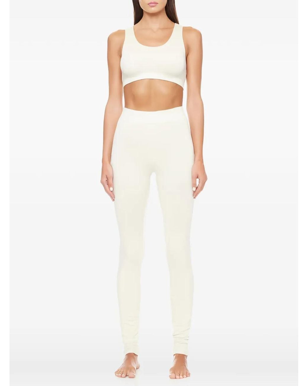 ÉTERNE White High-Rise Jersey Leggings