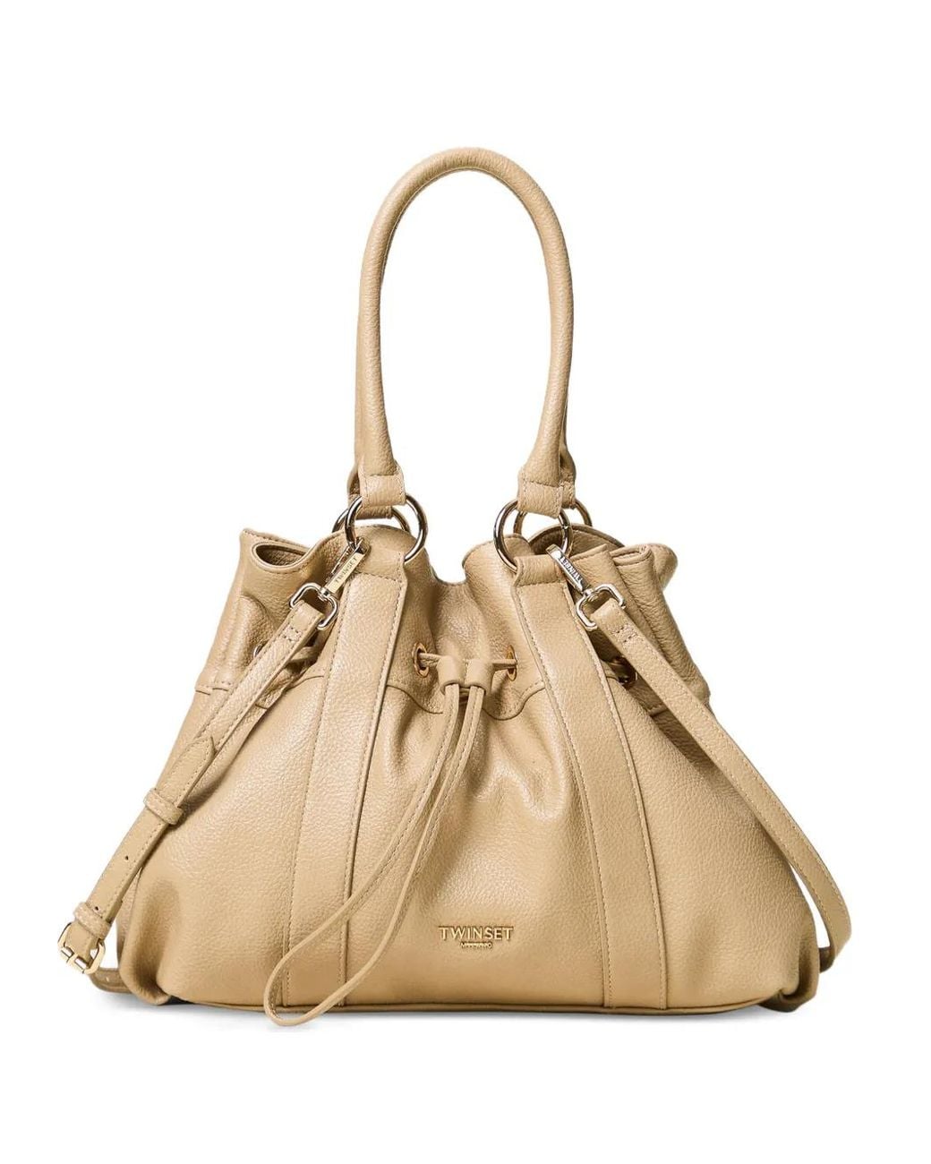 Twinset Natural Shopper Bag With Ruching