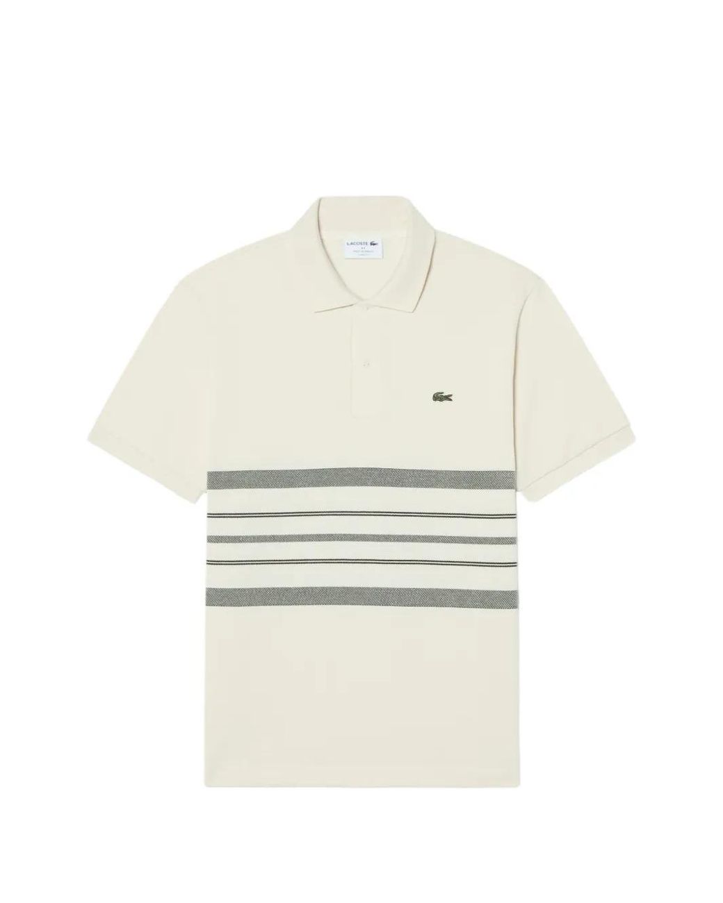 Lacoste Gestreept Poloshirt in het White voor heren