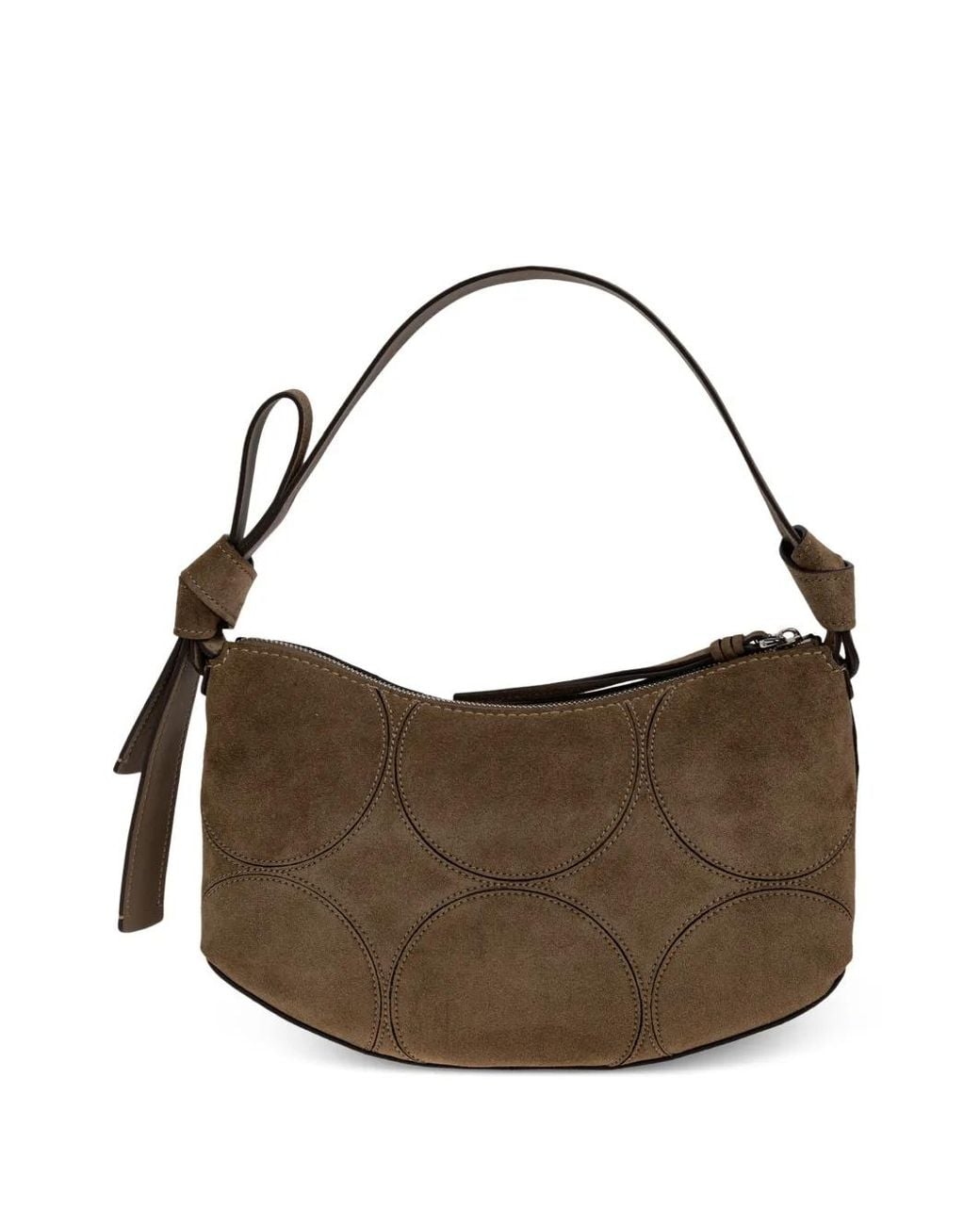 Kate Spade Brown Loop Circle-Quilted Shoulder Bag
