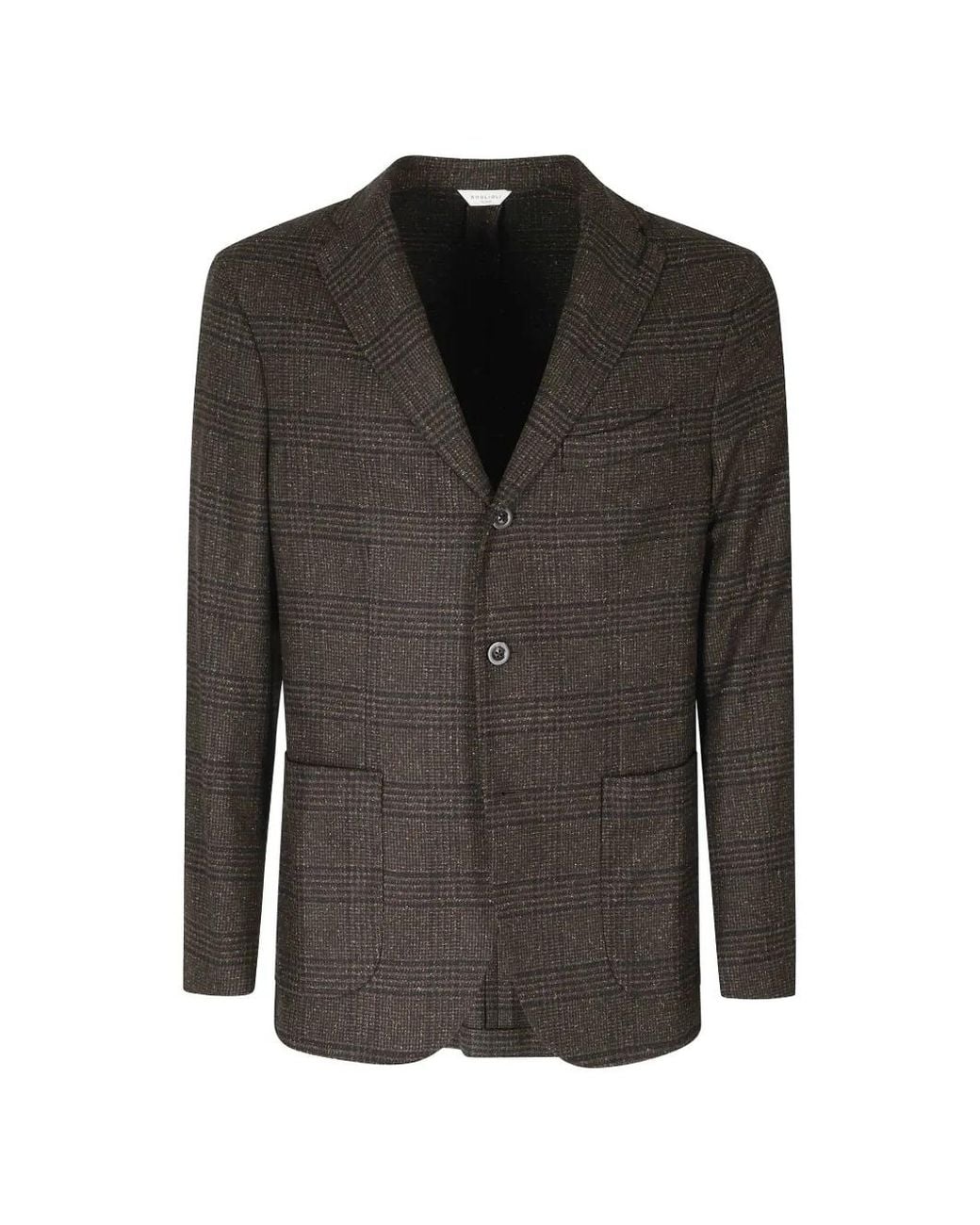 Boglioli Black Prince Of Wales Check Blazer for men