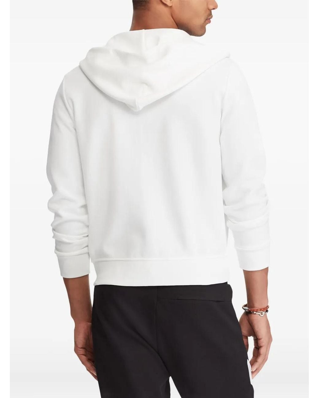 Polo Ralph Lauren White Zip-Up Hoodie for men