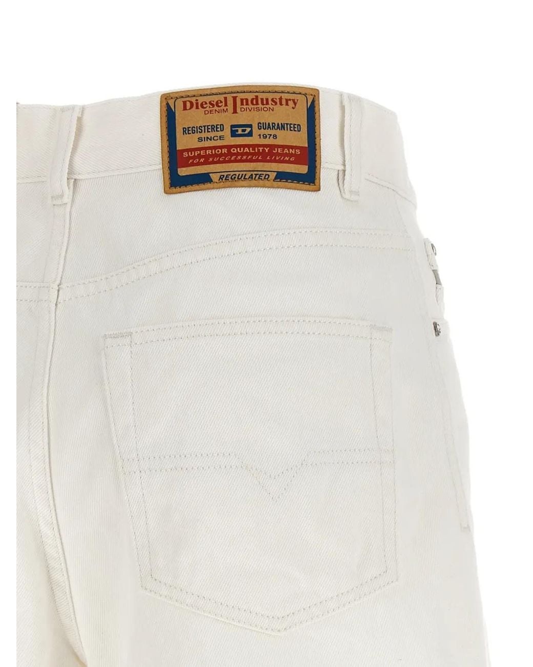 DIESEL White 'De-Helios' Shorts