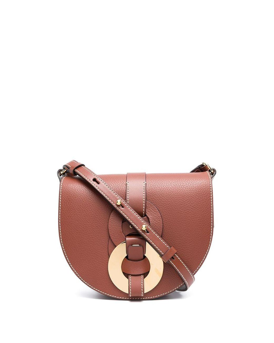 Chloé Cotton Darryl Saddle Bag in Brown Lyst