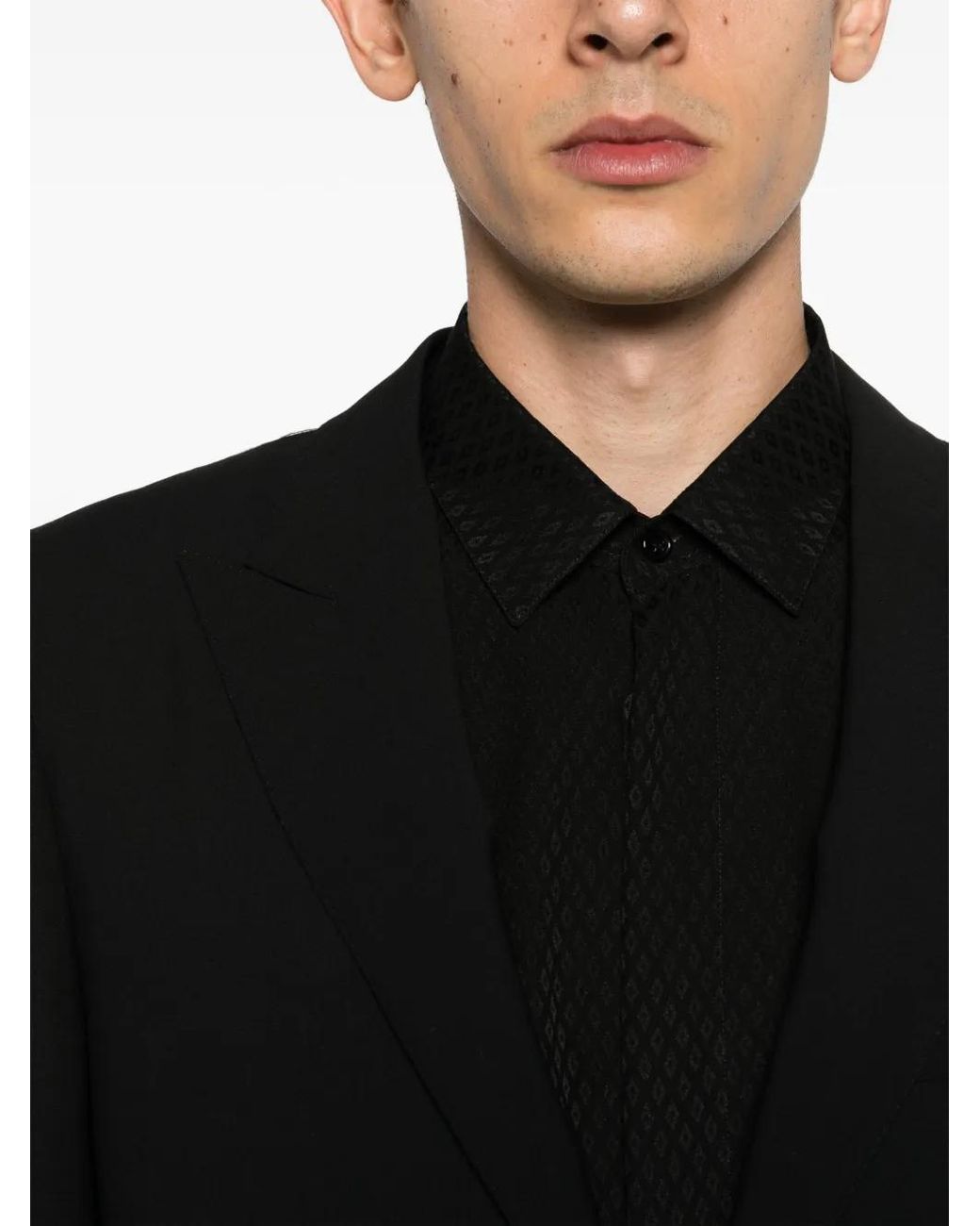 Tom Ford Black Single-Breasted Wool Suit for men
