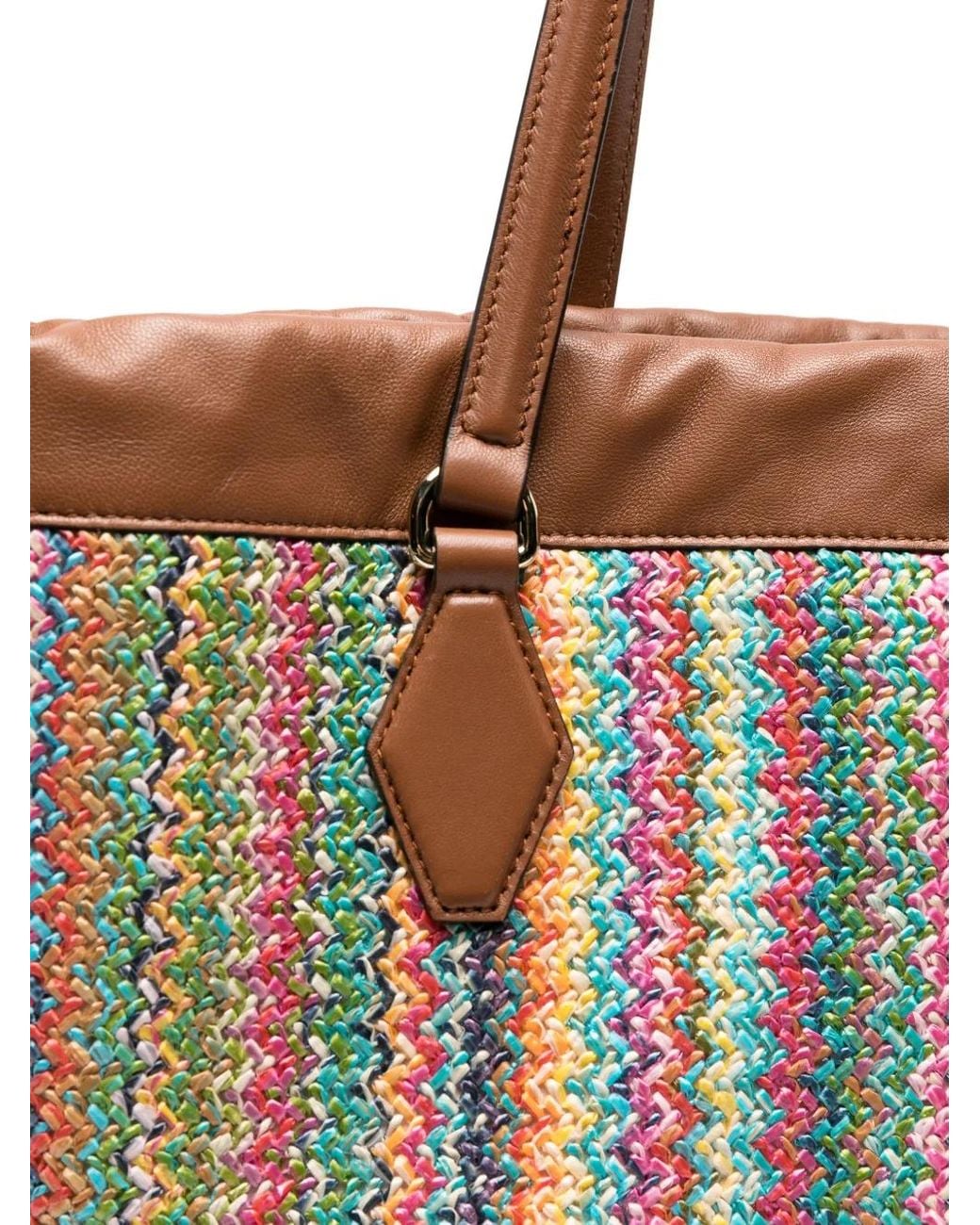 Borsa Tote Grande Con Coulisse di Jimmy Choo in Brown