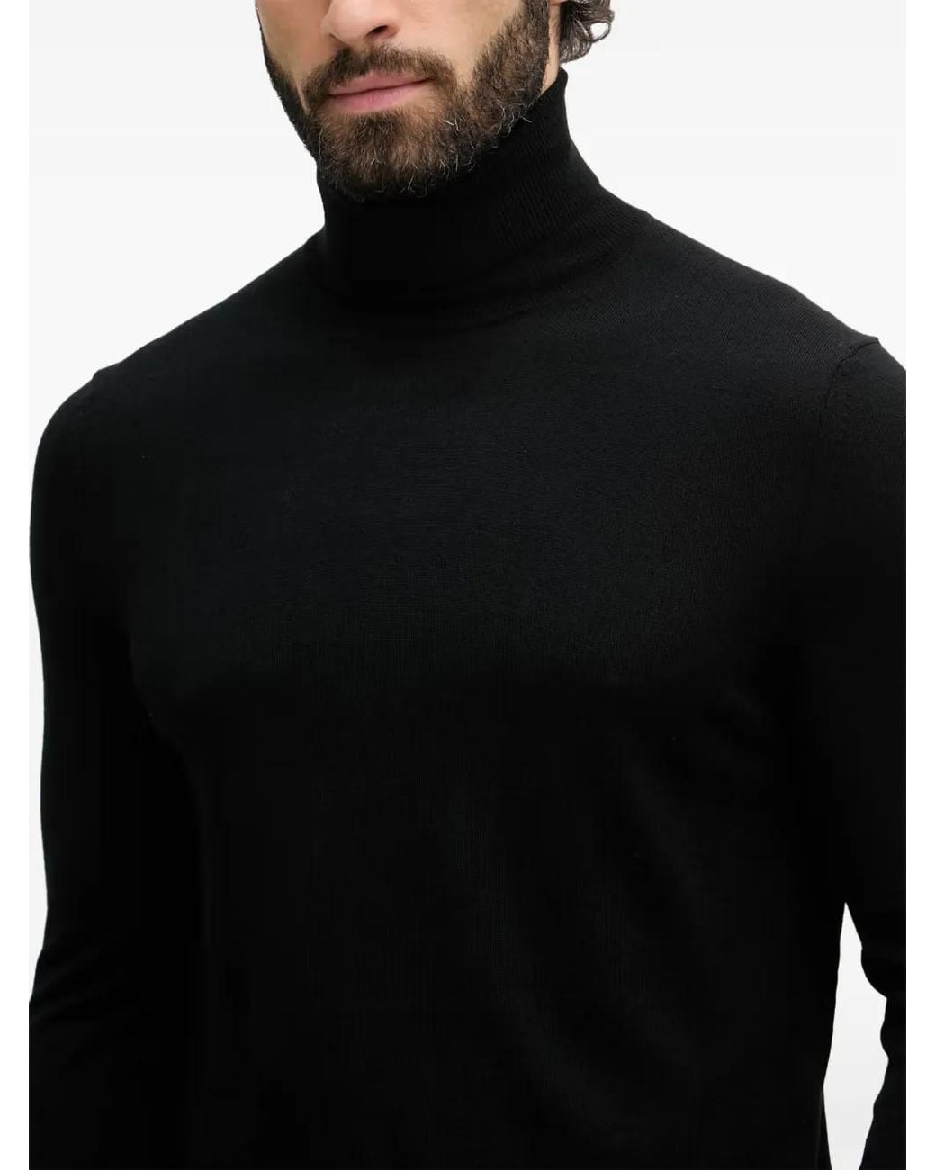 Bogner Black Gordon Roll-Neck Sweater for men