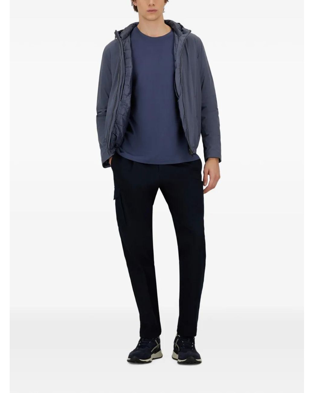 Herno Blue Packable Hooded Jacket for men