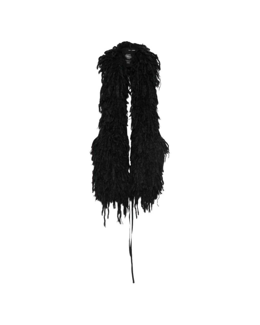 Sciarpa Con Frange di Isabel Benenato in Black