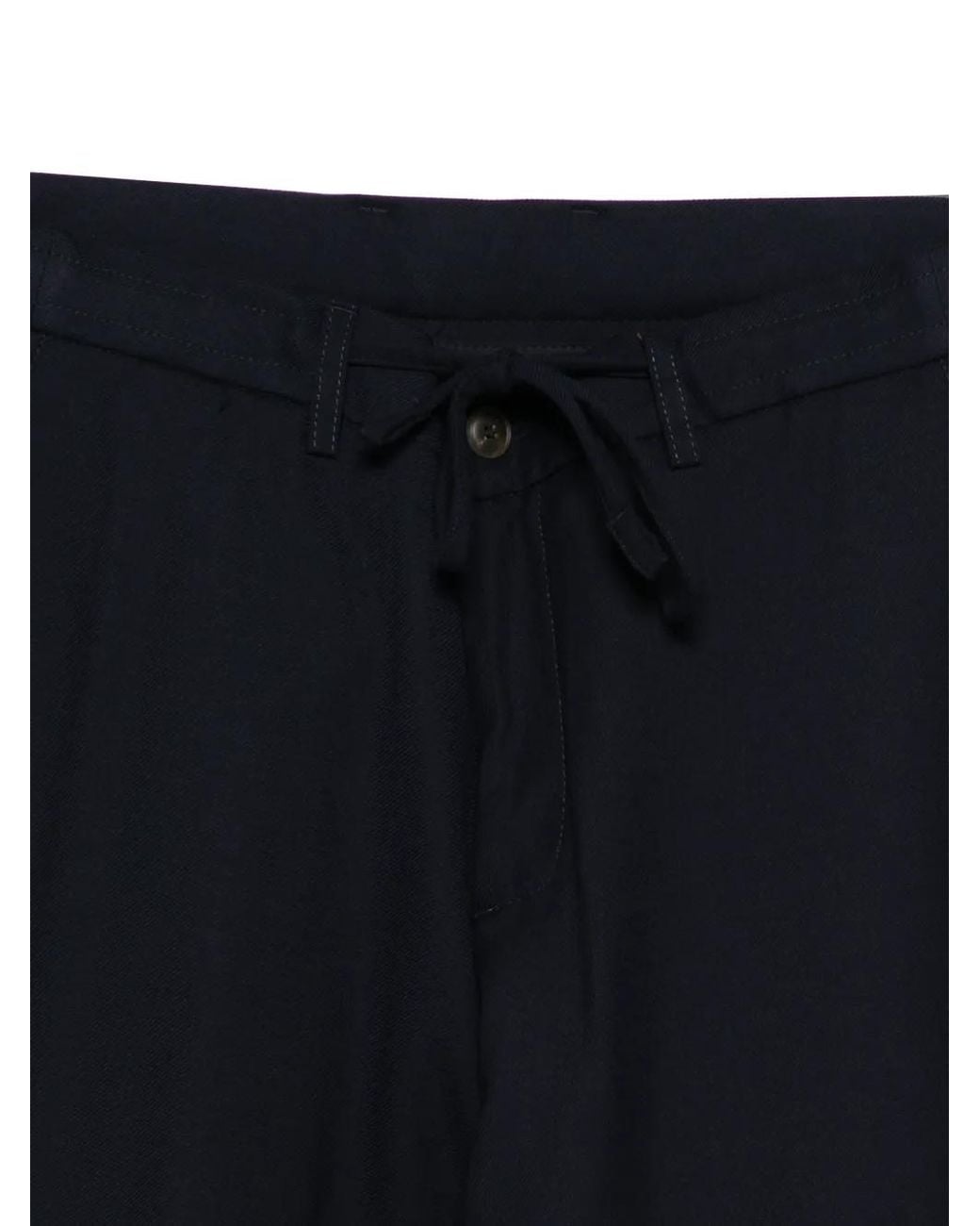 Canali Blue Drawstring-Fastening Trousers for men