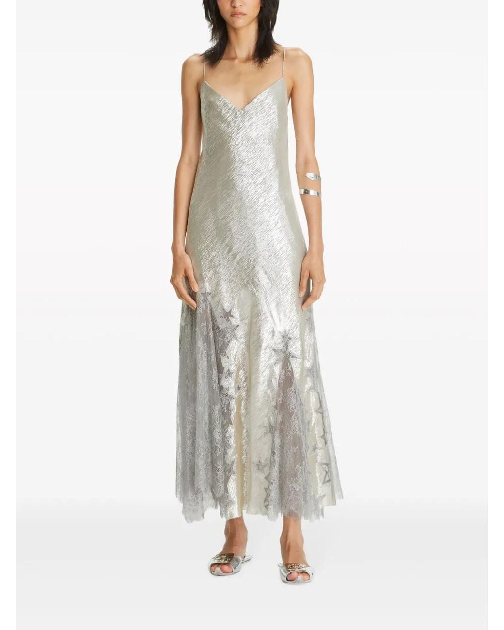 white lace dresses DRESS WITH LONG SLEEVES Jayleen Asymmetric Dress breathable fit Color:US6 and corset bodice add