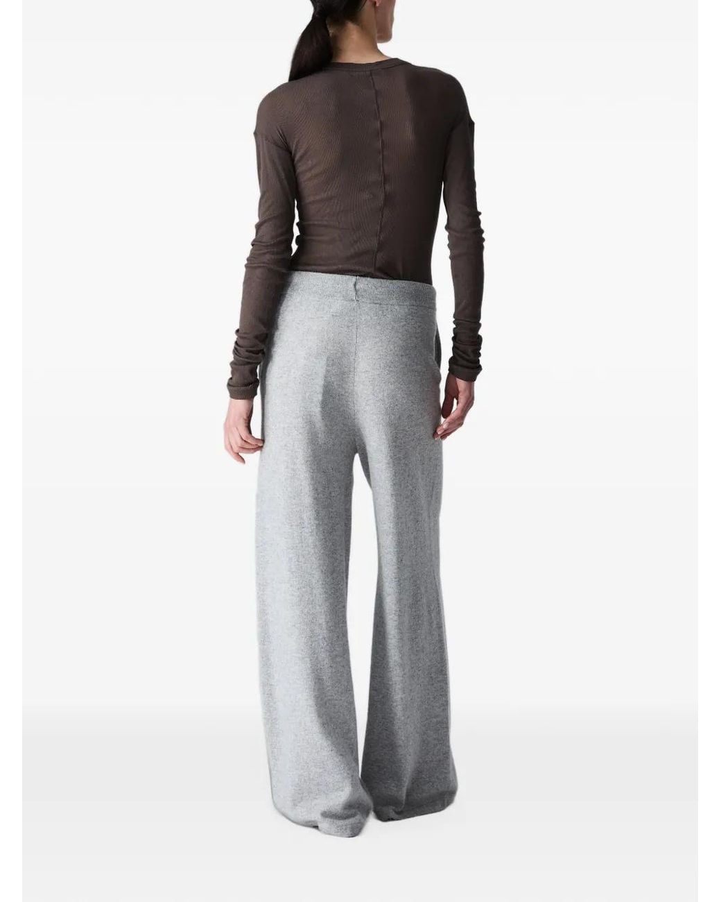 Vera Wang Gray Jordan Wide-Leg Track Pants