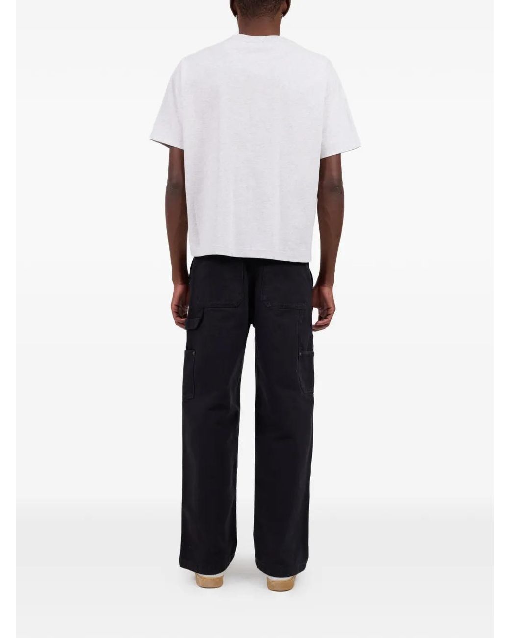 A.P.C. White Logo-Embroidered Short-Sleeve T-Shirt for men