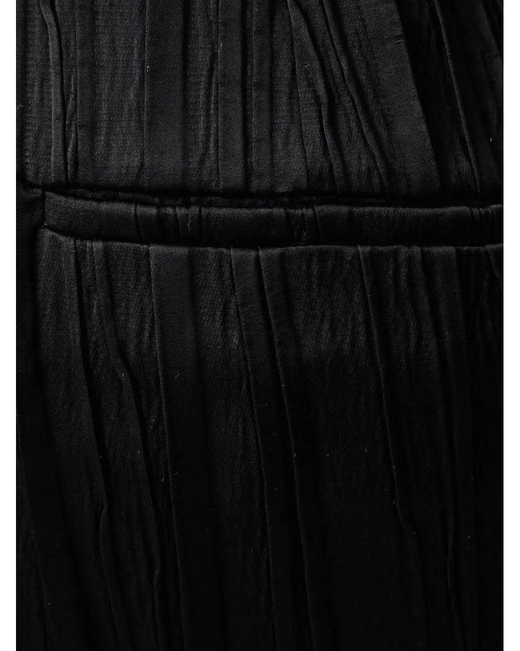 Willy Chavarria Black Tubo Crinkled-Effect Pencil Midi Skirt
