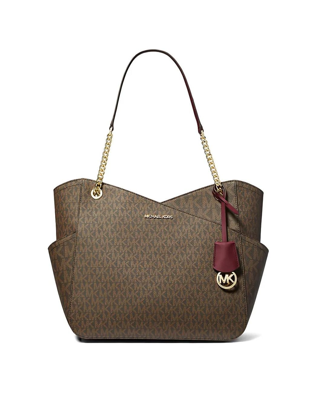 Michael Kors Brown Jet Set Monogram Tote Bag
