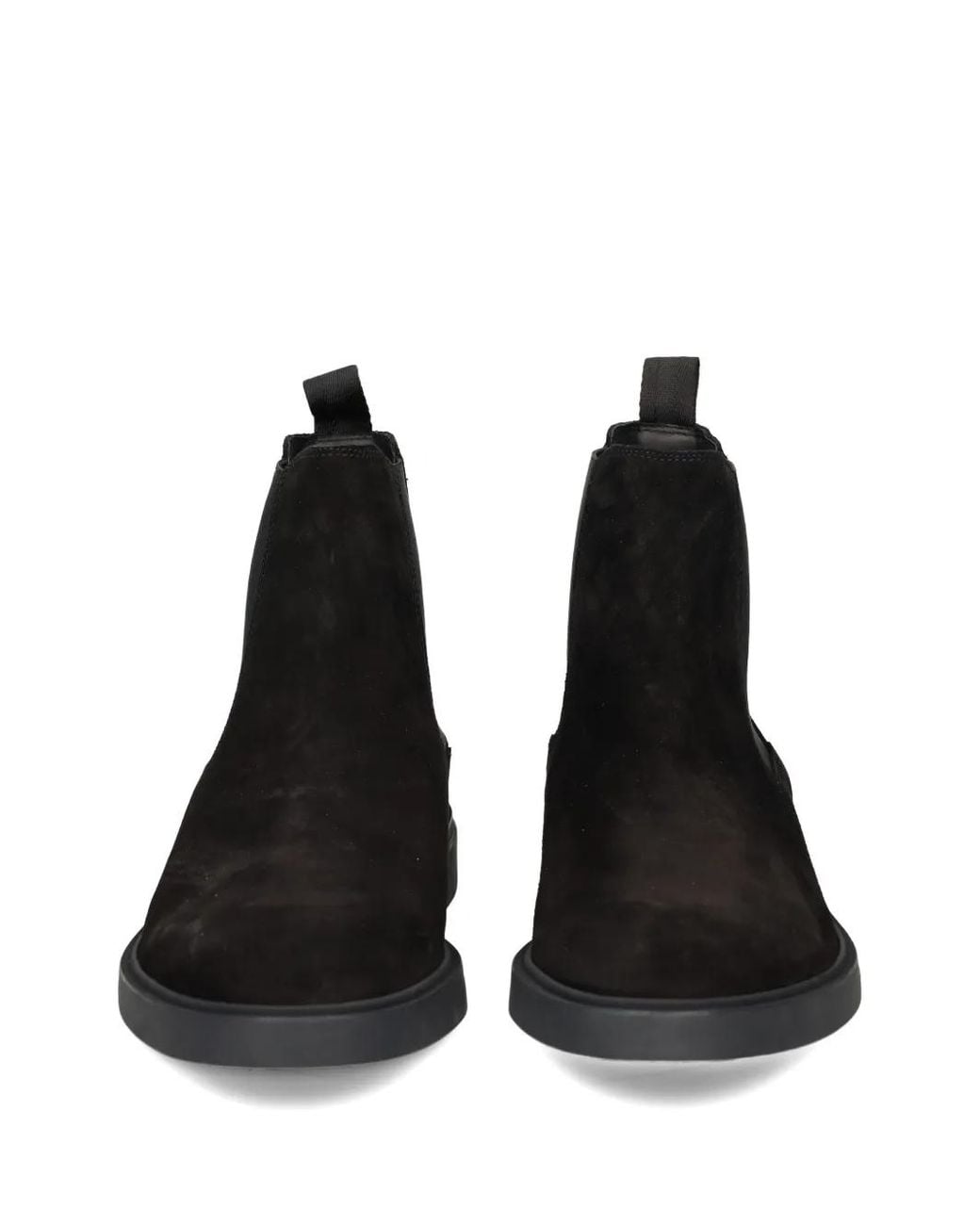 Boss Black Suede Chelsea Boots With Signature Stitching for men