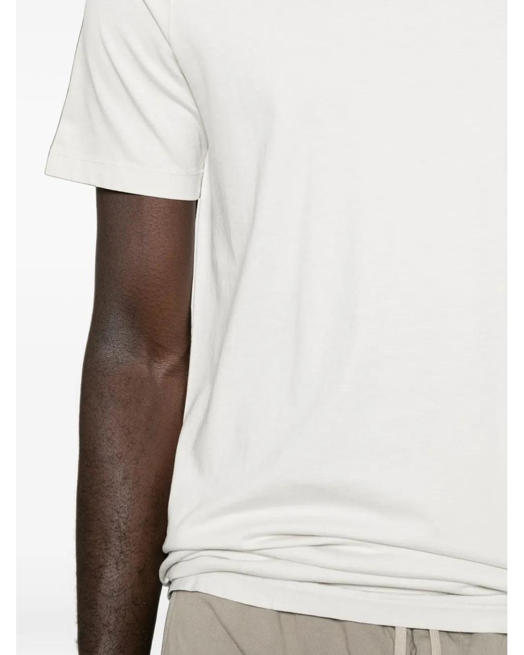 Rick Owens White Level Crew-Neck T-Shirt for men