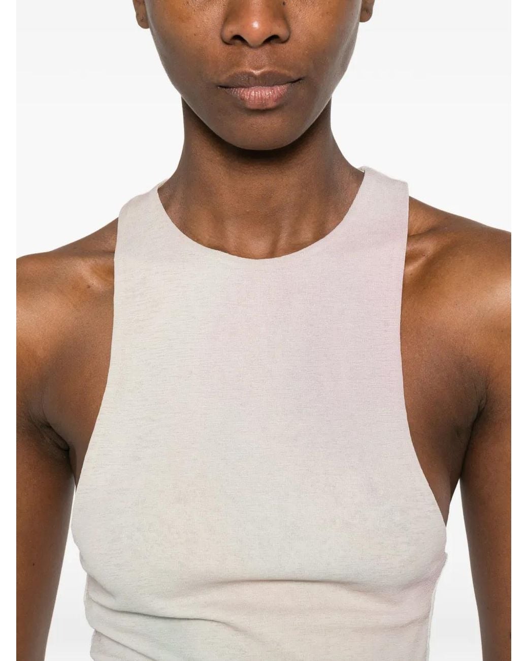 Nanushka White Racerback Tank Top