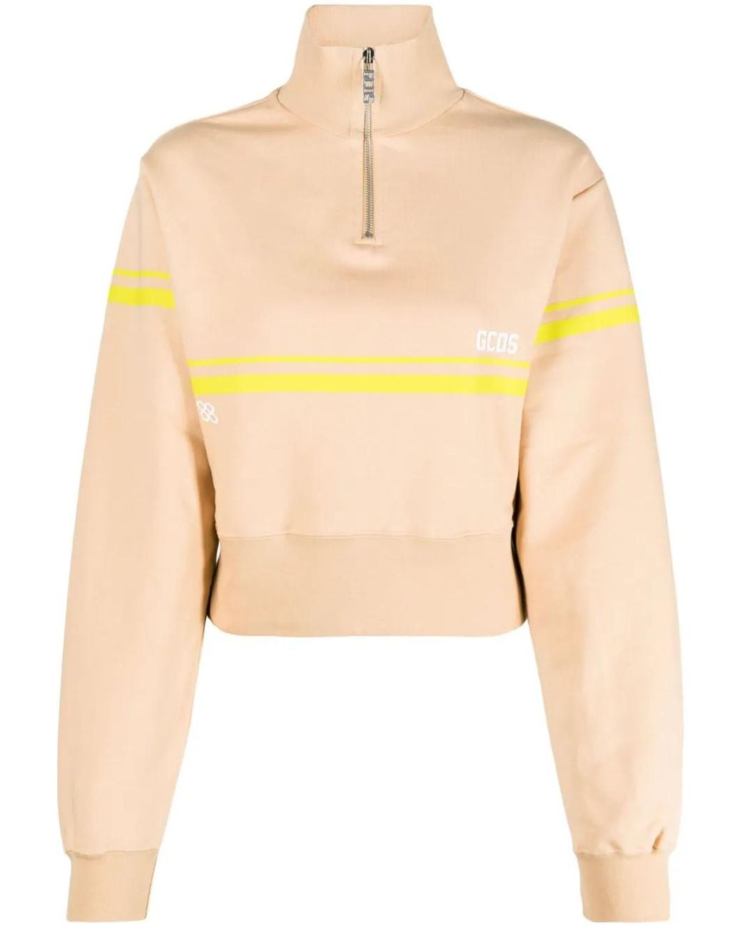 Gcds Natural Half-Zip Sweatshirt