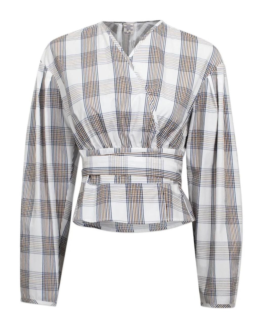 Baum und Pferdgarten Gray Checked Wrap Blouse