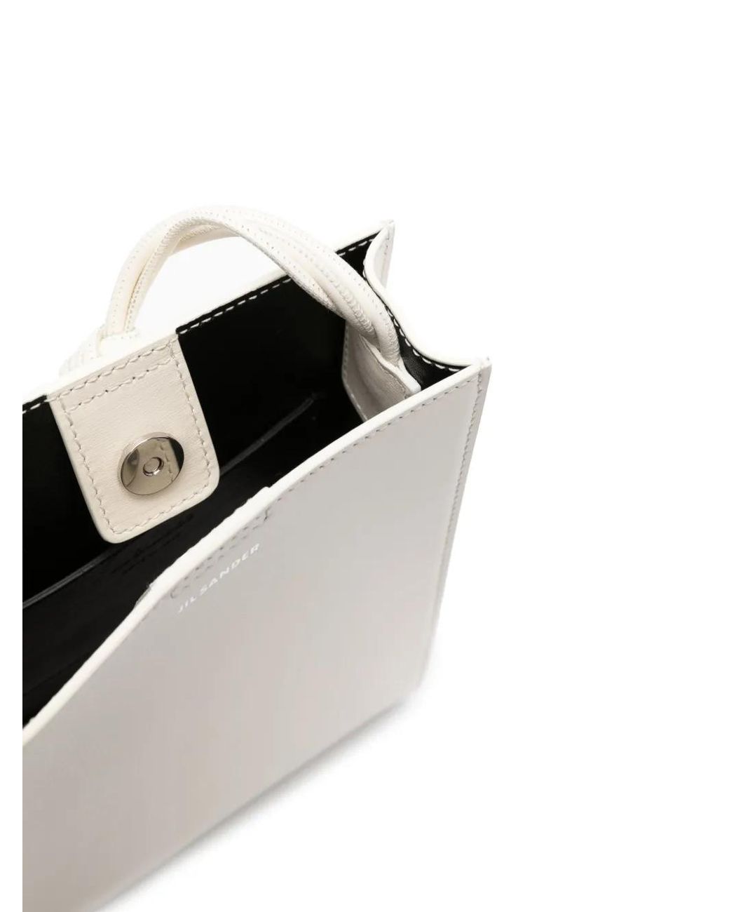 Jil Sander White Tangle Small Shoulder Bag