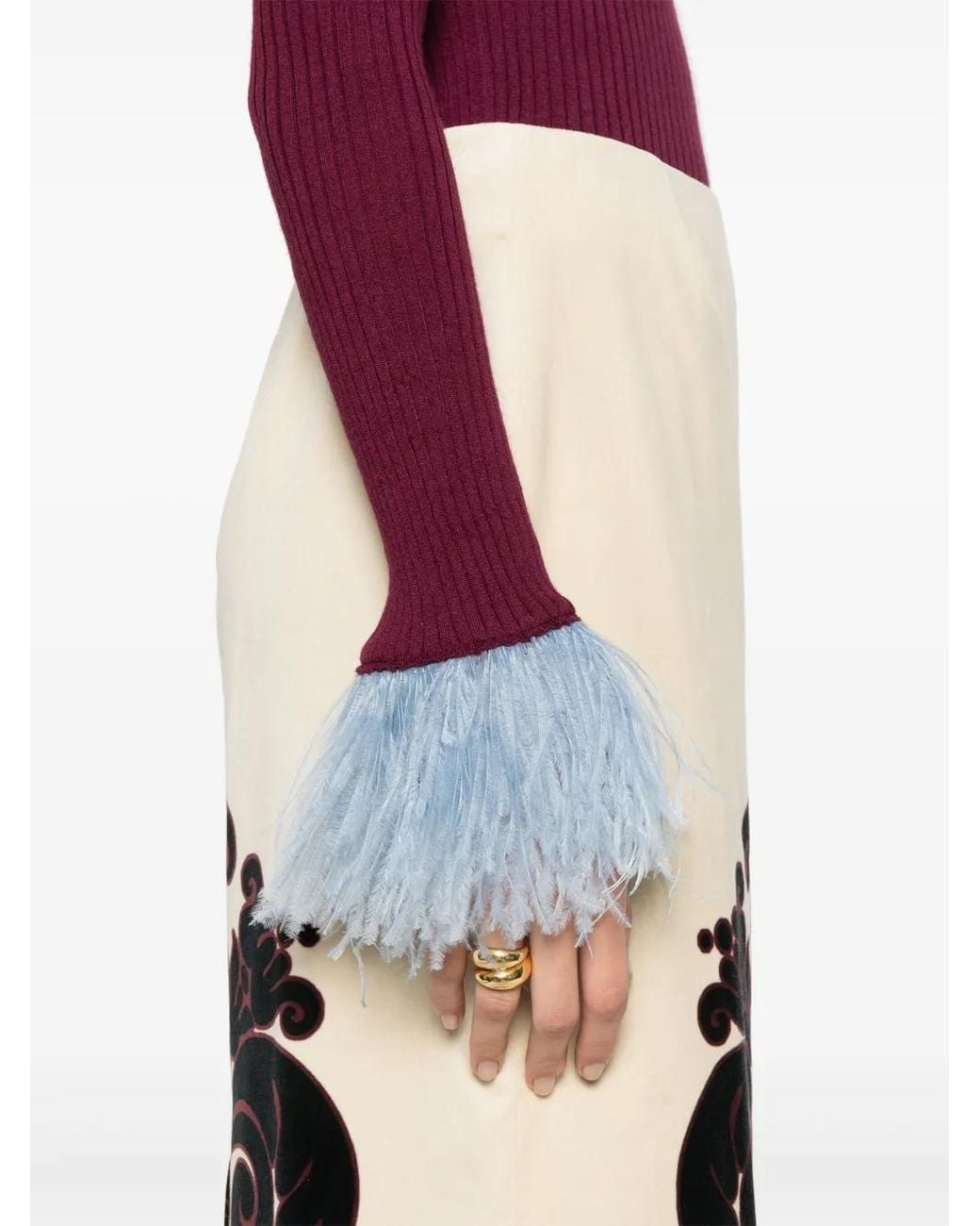 Pull En Maille Nervuré LaDoubleJ en coloris Red