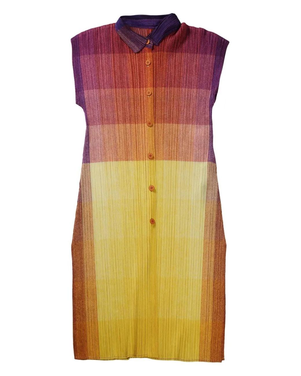 Pleats Please Issey Miyake Yellow Photon Shirt