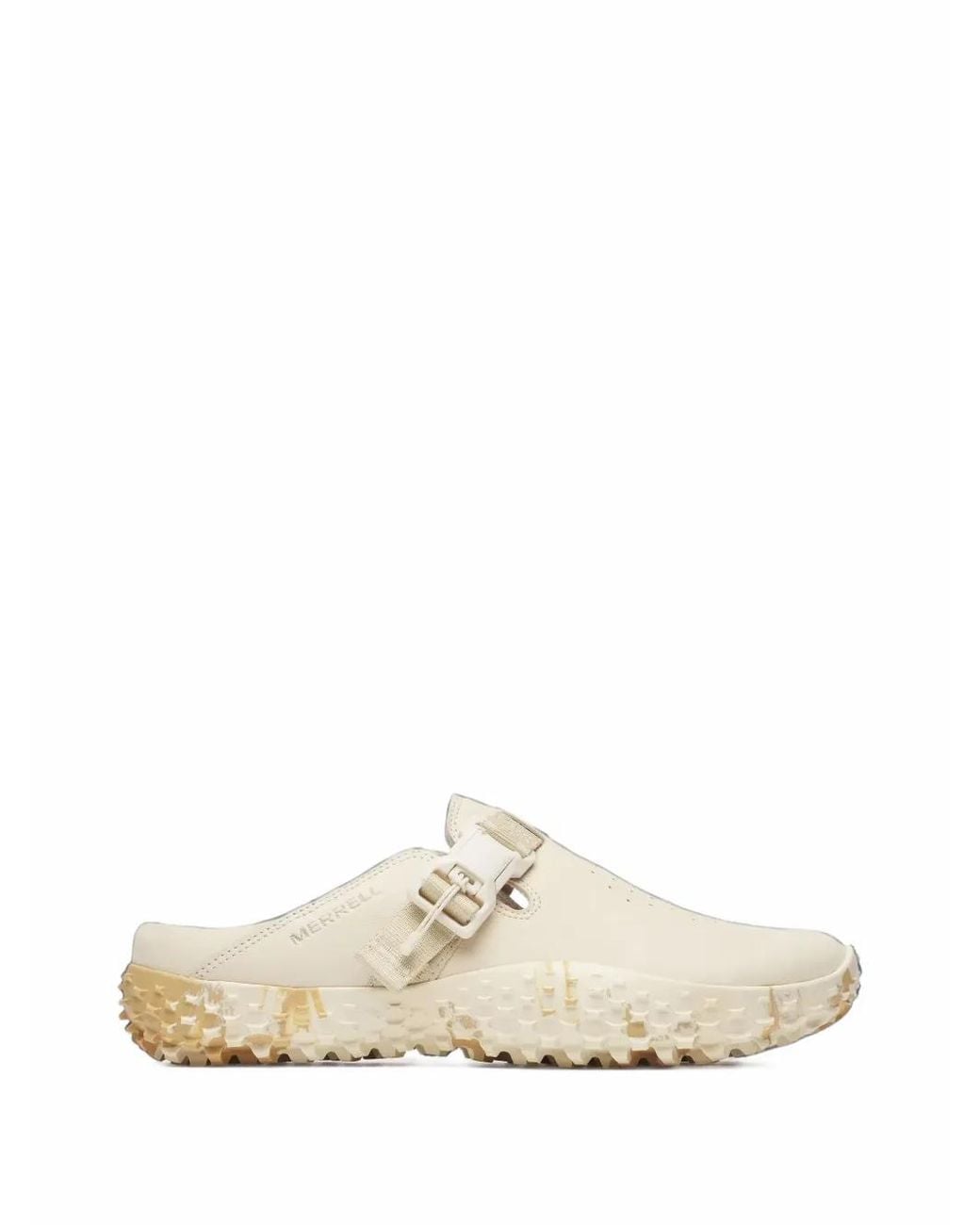 Merrell White Wrapt Slide Nubuck Mules