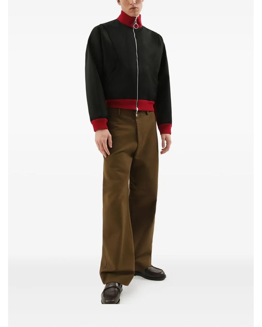 1989 STUDIO Black Zip Lightweight Jacket for men