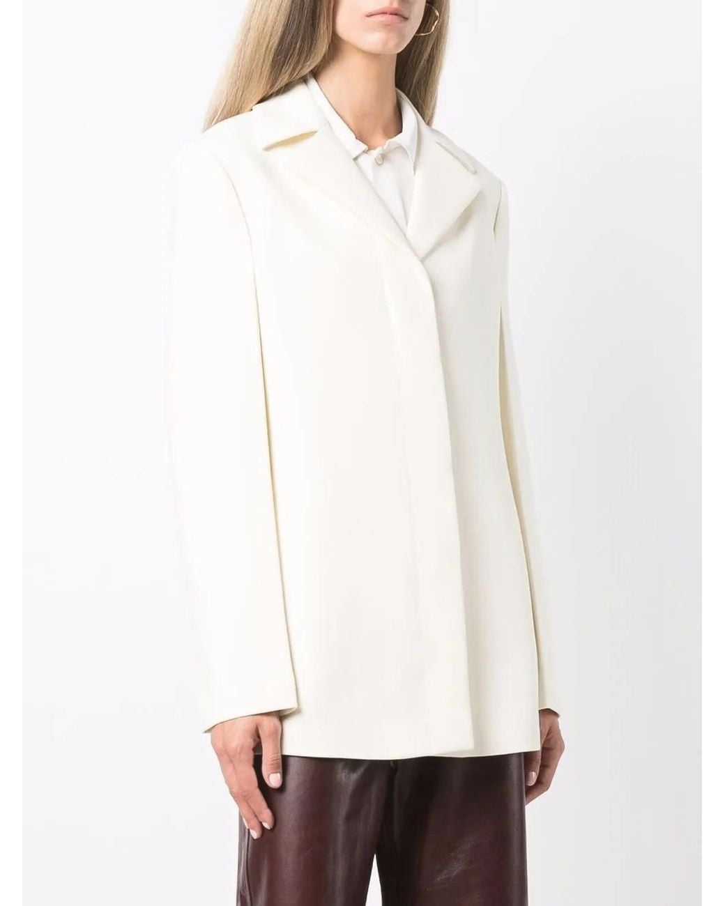 Jil Sander White Single-Breasted Blazer