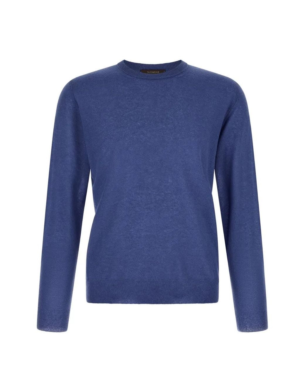 Slowear Blue Giro Mélange-Yarn Sweater for men