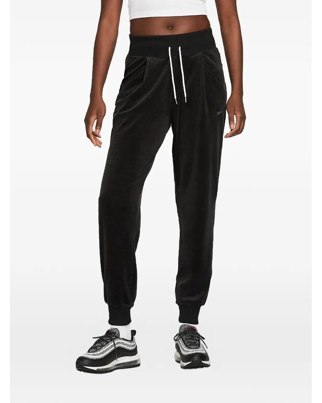 Nike Black Velour Track Pants