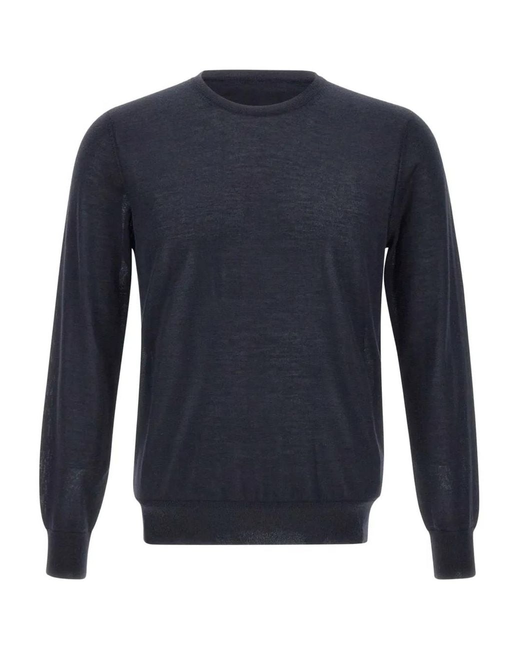 Kangra Blue Ribbed Crew-Neck Sweater for men