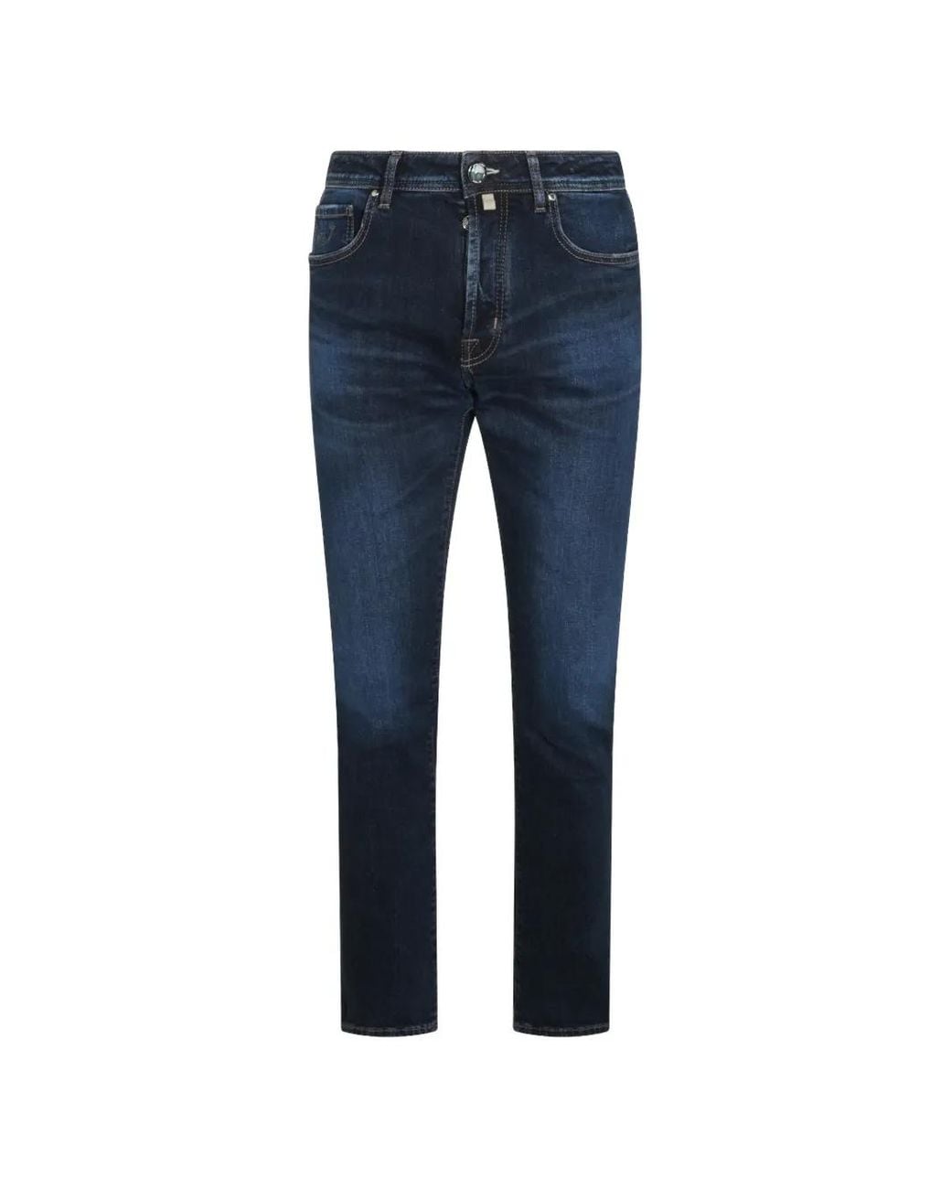 Jacob Cohen Blue Logo-Embroidered Slim-Fit Jeans for men