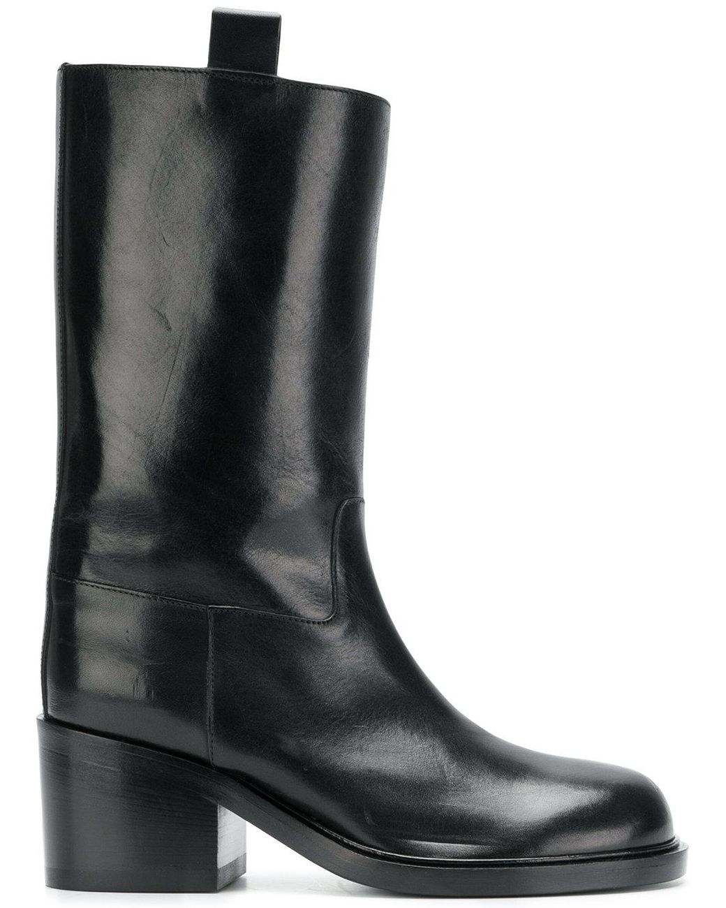 A.F.Vandevorst Pull-on Midi Boots in Black | Lyst