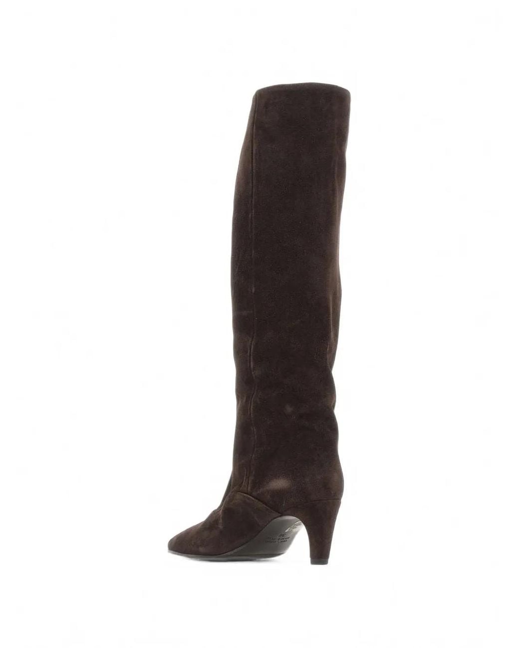 strategia shoes Brown Suede Square-Toe Boots
