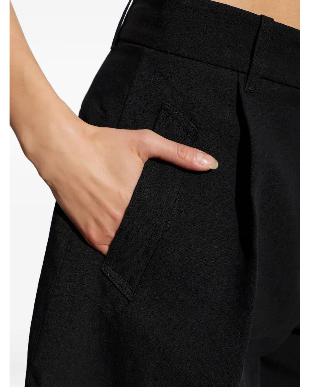 Studio Nicholson Minos Geplooide Broek in het Black