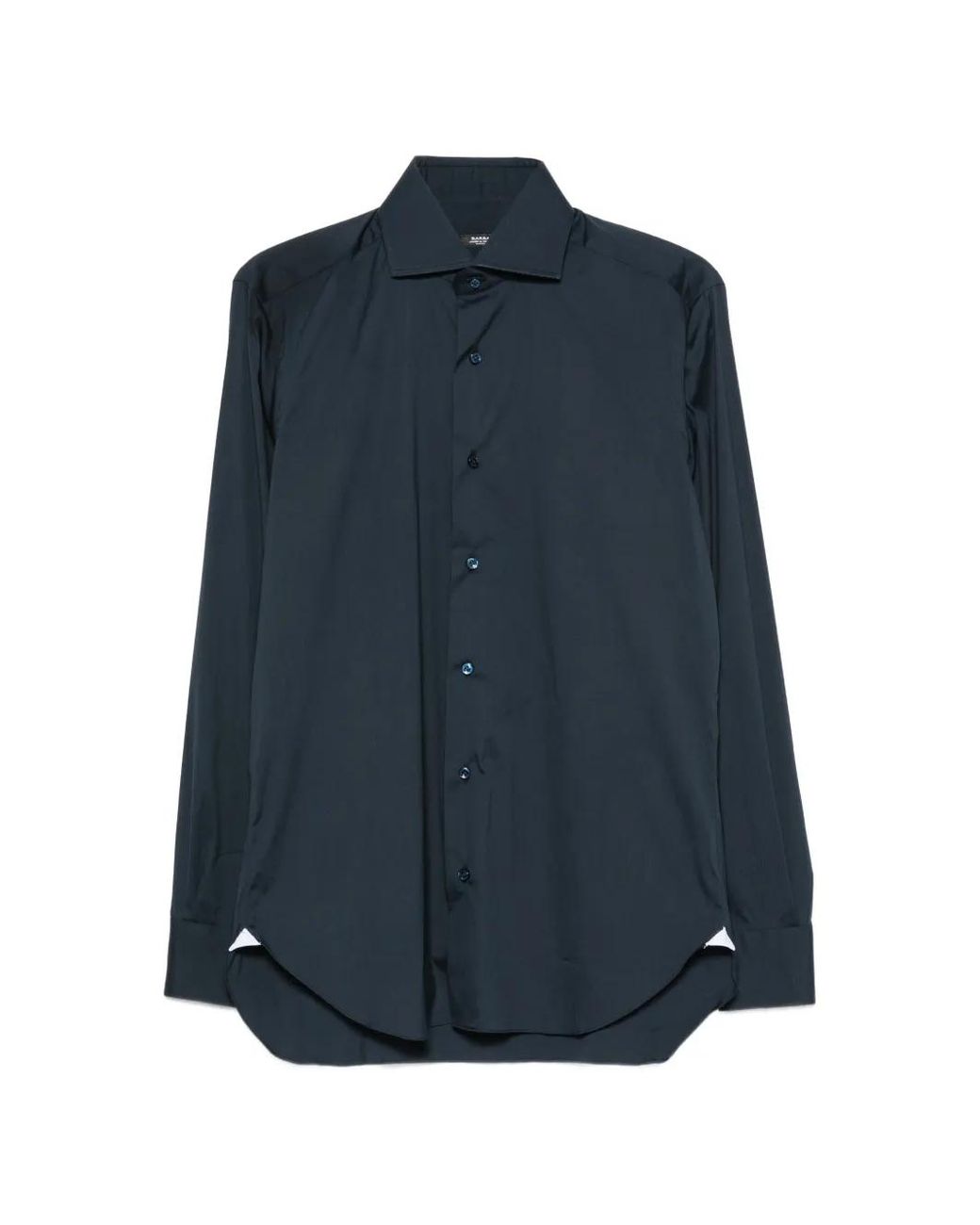 Barba Napoli Blue Point-Collar Button-Down Shirt for men